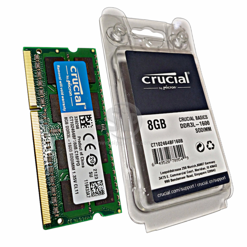 🧠 RAM Crucial 8GB DDR3L-1600 SODIMM | Boostez la fluidité de votre ordinateur portable